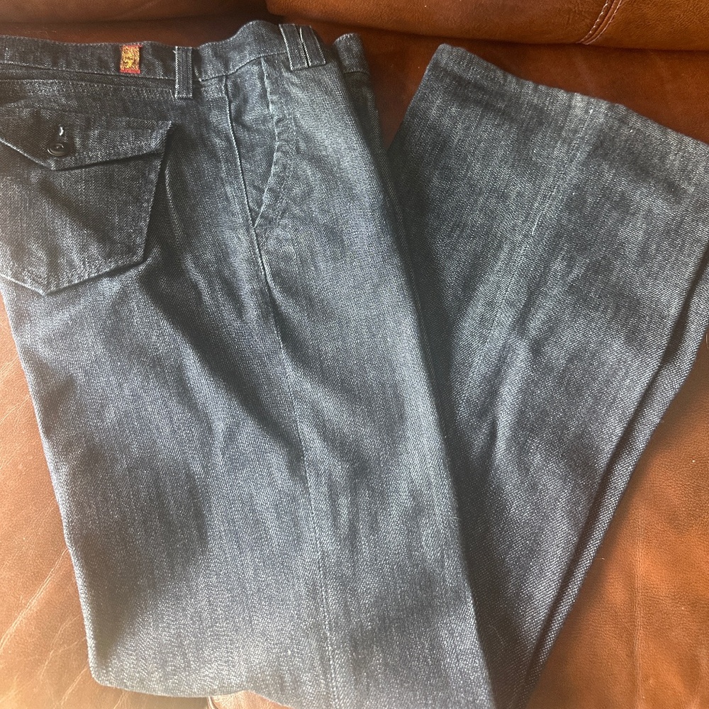 7 For All Mankind Trouser Dark Denim Jeans 29x29